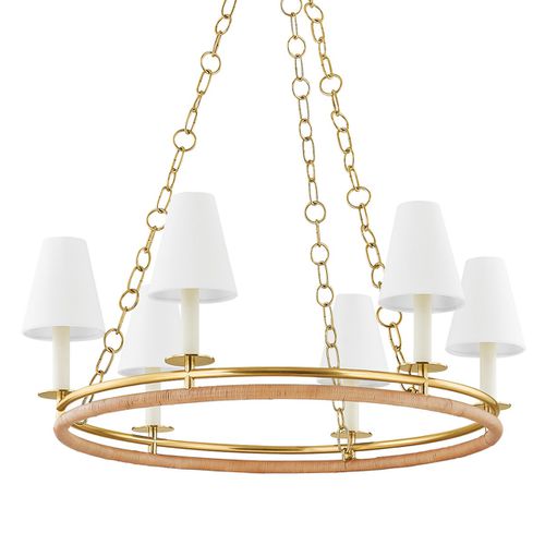 Aged Brass Chandelier from the Swanton Collection