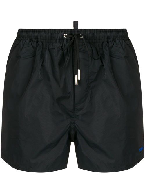 Icon slogan swim shorts - Black
