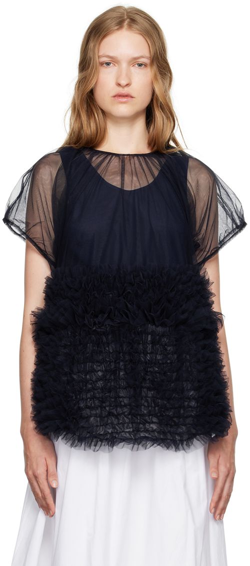 Molly Goddard Navy Rudi Top