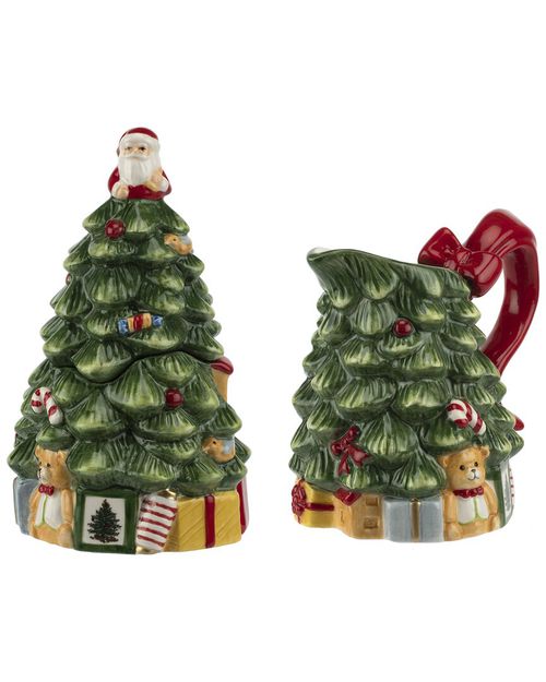 Spode Christmas Tree Creamer & Sugar Bowl Set