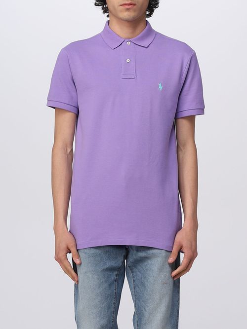 Polo Shirt Men color Plum