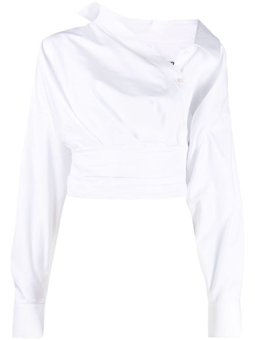 Wrap cotton shirt - White