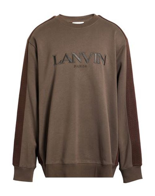 Man Sweatshirt Dark brown Size L Cotton, Polyester, Elastane