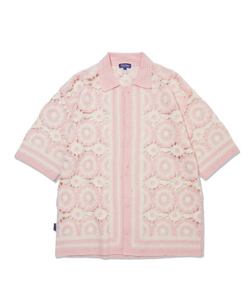 Ripley Crochet Knit Half Shirt Pink_FS2NJ70U