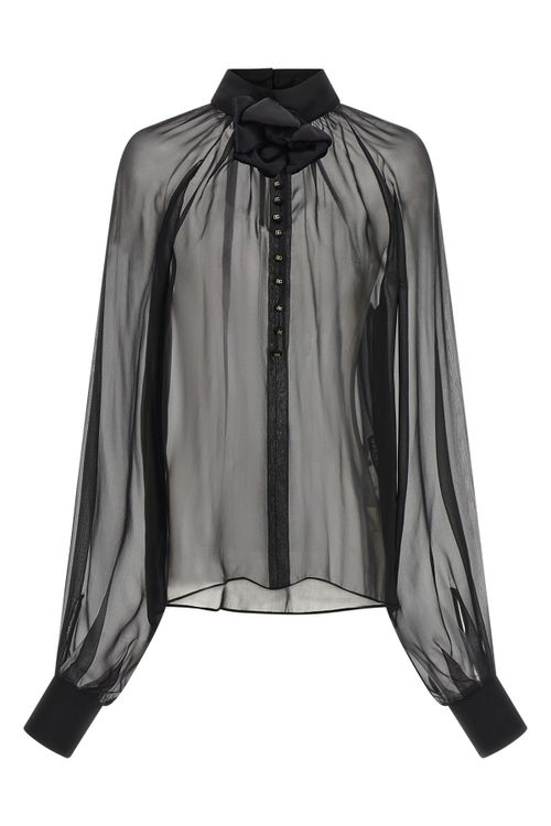 Chiffon Blouse With Flower