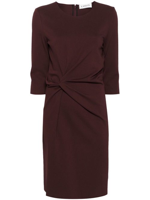 Twist-detail midi dress - Red