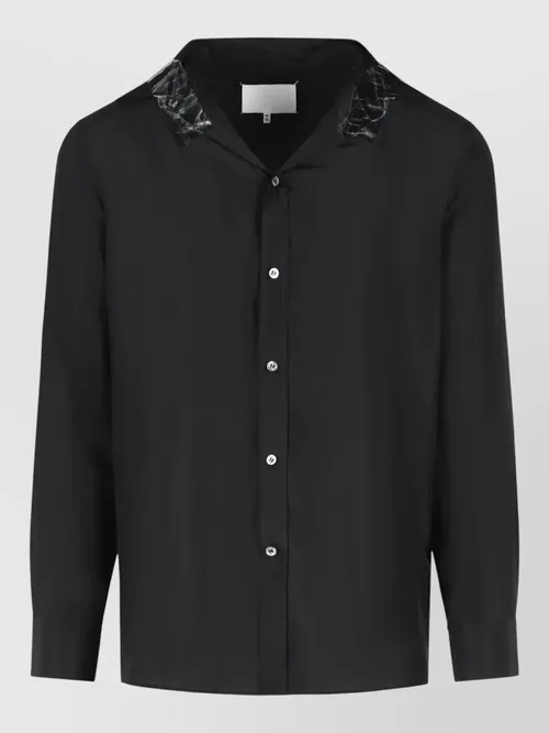 Maison Margiela - silk shirt long sleeves pointed collar