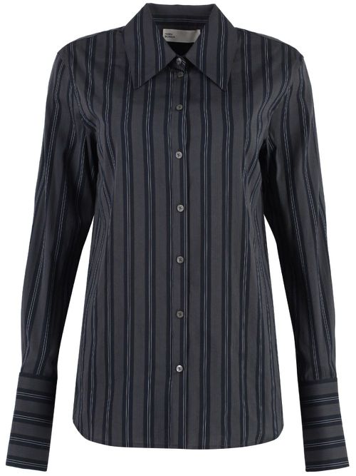Striped cotton shirt - Grey