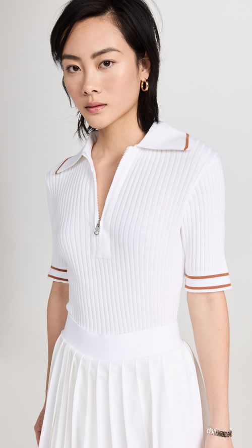Napier Fitted Knit Polo