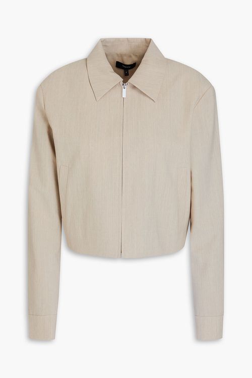 Cropped wool-blend jacket