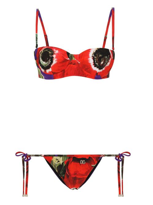 Anemone balconette bikini set - Red