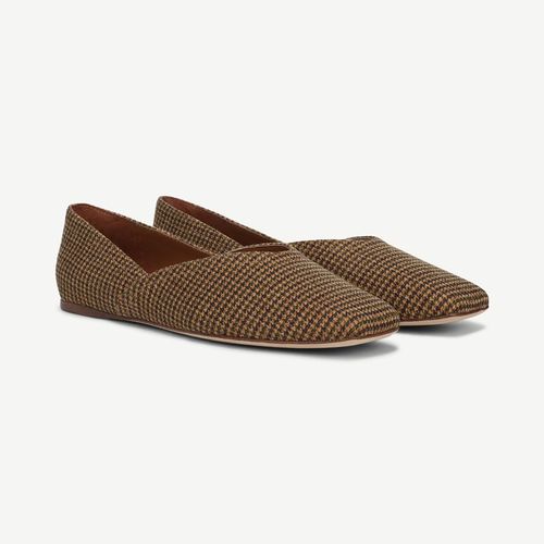 Sarto By Sarto Flexa Adalina Flat Shoes Mustard Yellow Woven Fabric