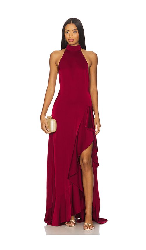 NBD The Avani Gown in Burgundy. XS. Also in L, M, S