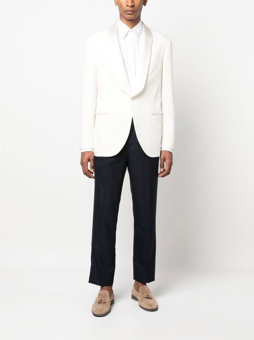 Tailored straight-leg trousers - Blue