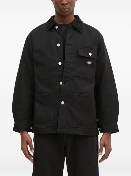 X Dickies logo-embroidered shirt jacket - Black