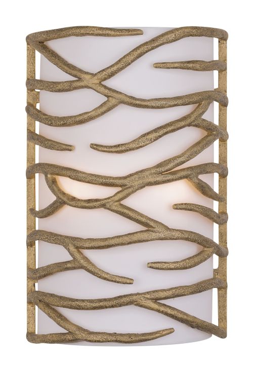 Ashen Gold Two Light Wall Sconce from the Branch Reality Collection