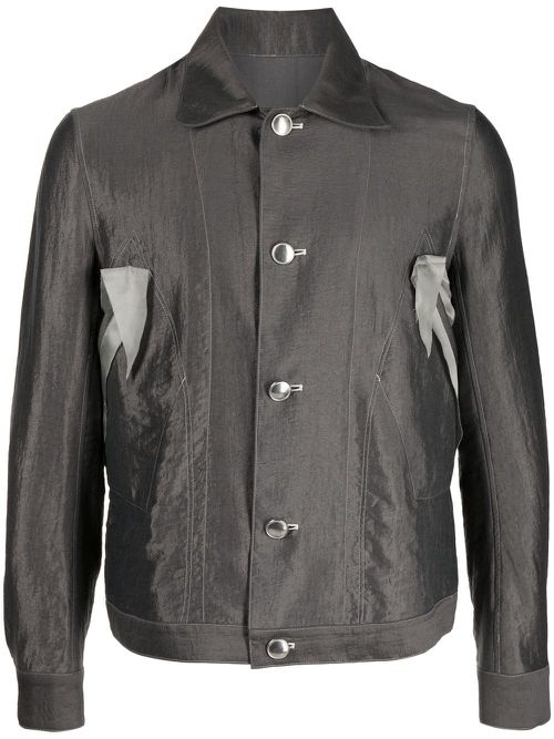 Button-up long-sleeved shirt - Grey