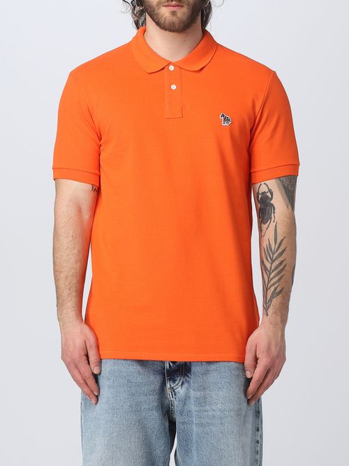 Polo Shirt Men color Tangerine