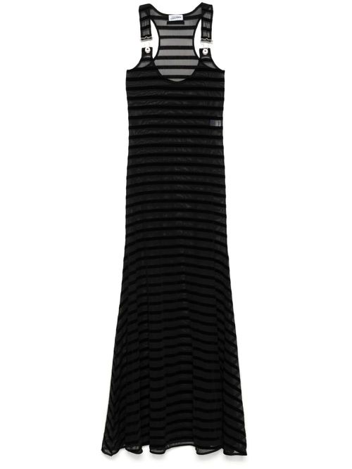 Flocked maxi dress - Black