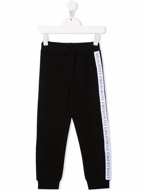 TEEN logo tracksuit bottoms - Black