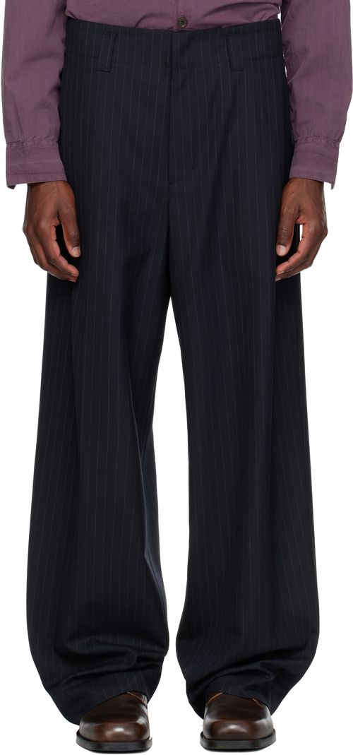 Navy Drop Trousers