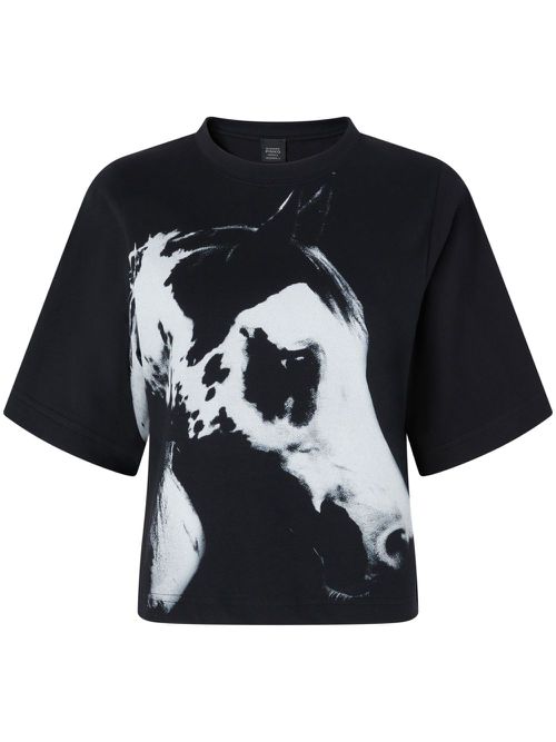 PINKO horse-print T-shirt - Black
