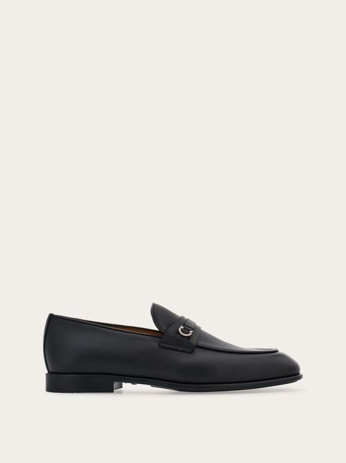 Men Moccasin with Gancini ornament Black
