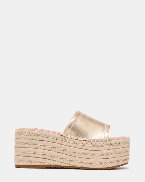 Steve Madden Women's Tarina Mule Sandals - Gold - - Leather