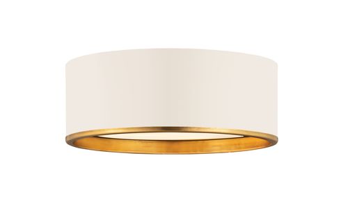 Arlo 3-Light Flush Mount Ceiling Light In Matte White With Rubbed Bra