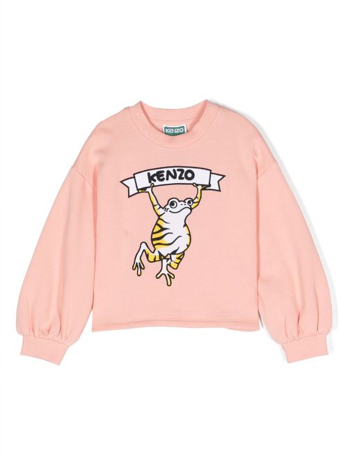 Paris-print cotton sweatshirt - Pink