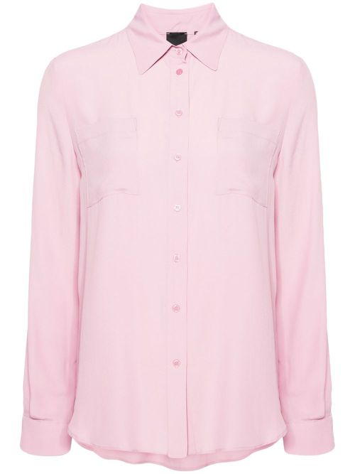 Button-up crepe shirt