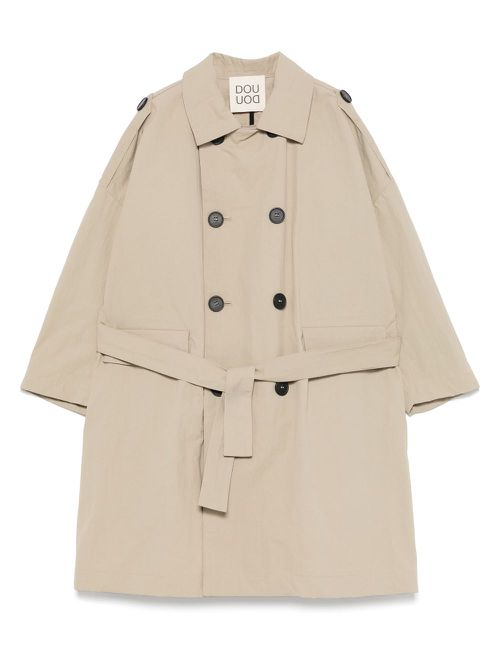 Seersucker trench coat - Neutrals