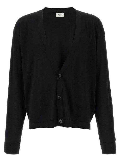 Black Wool Cardigan
