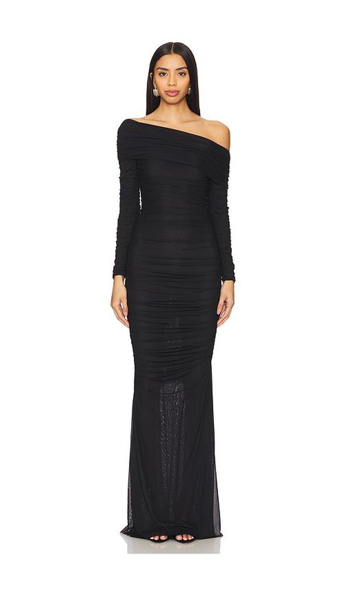 SEROYA Luana Gown in Black - Black. XL also in