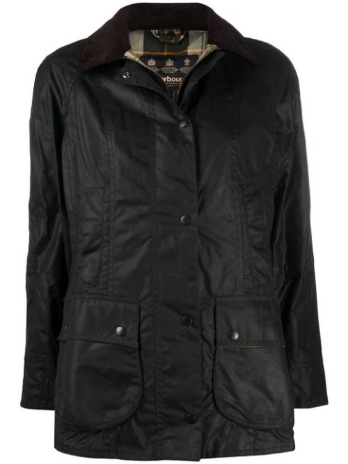 Single-breasted wax jacket