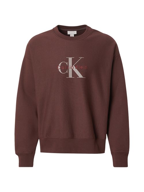 Calvin Klein Jeans Felpa 'PREMIUM' beige / marrone / rosso