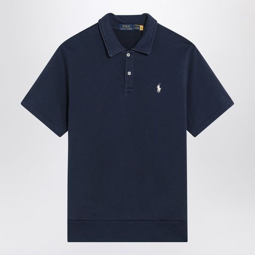 Navy Blue Polo Shirt In Cotton