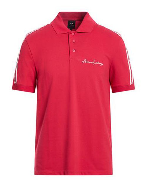 Man Polo shirt Red Size M Cotton, Elastane