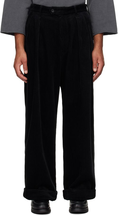 Engineered Garments Black 8W Corduroy Oxford Trousers