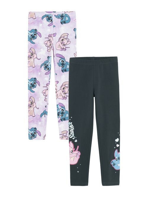 Cool Club Leggings 'LILO&STITCH' blu / lilla neon / nero