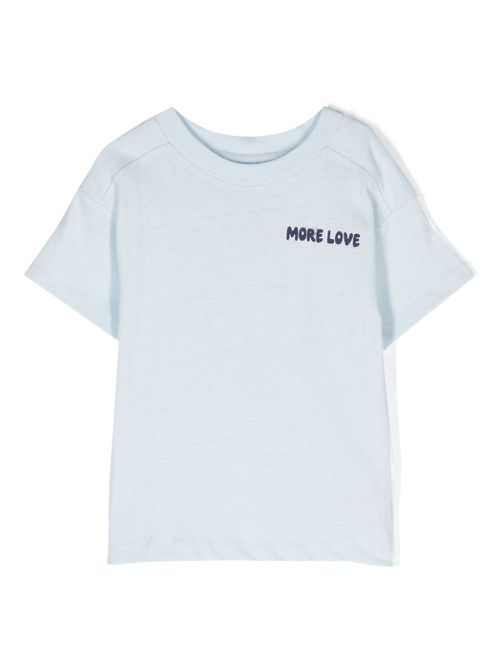 More Love-print cotton T-shirt - Blue