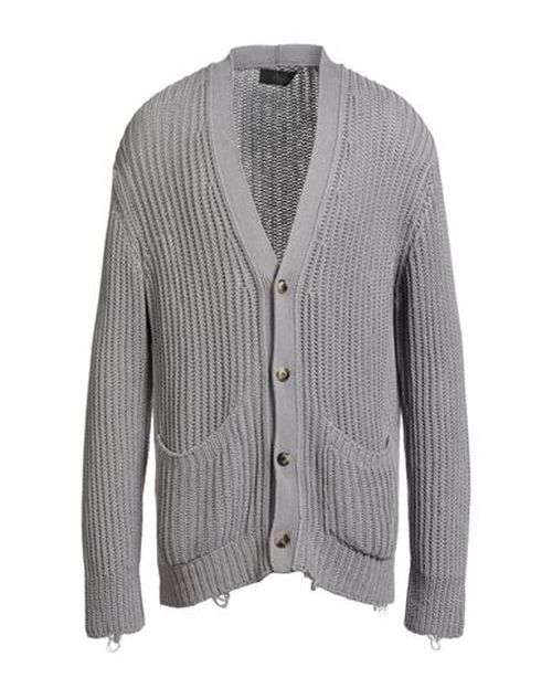 Maison Flâneur Man Cardigan Grey Size 36 Cotton