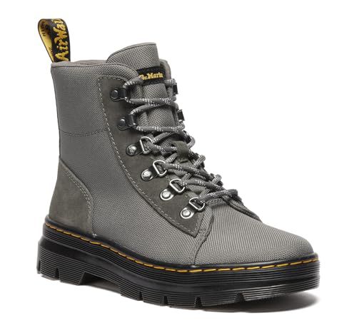 Dr. Martens Women's Combs Black Bronx Suede+Extra Tough 50 Combat Boot