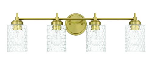 Satin Brass Bathroom Vanity Light from the Claire Collection
