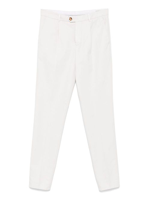 Cotton straight-leg trousers - Neutrals