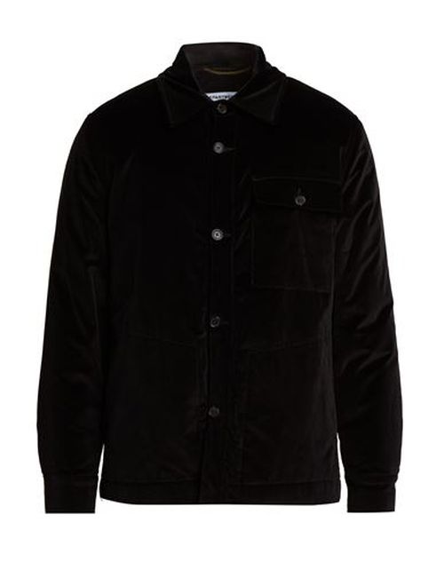 Man Jacket Black Size 38 Cotton, Elastane