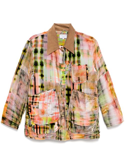 Multi plaid stable jacket - Orange