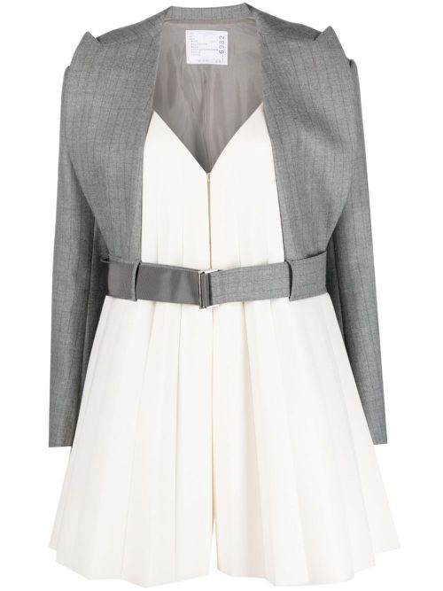 Suiting Bonding layered blazer - White