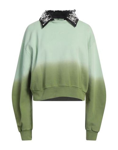Des_phemmes Woman Sweatshirt Light green Size 6 Cotton, Polyester