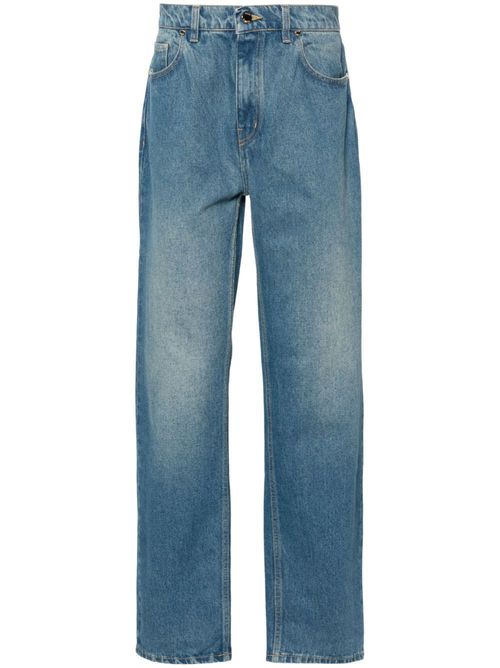 Printed and Embroidered Denim Pants